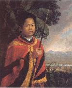 Robert Dampier Portrait of King Kamehameha III of Hawaii oil on canvas